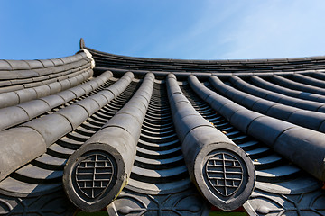 Image showing Traditional korean architecture roof eaves