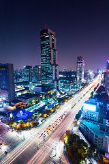 Image showing Gangnam District in Seoul city at night