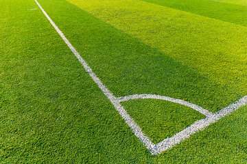 Image showing Corner of a synthetic football field 