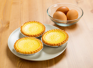 Image showing Egg tart and egg