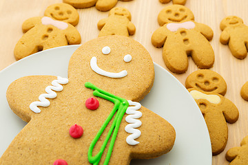 Image showing Group of gingerbread cookies