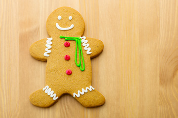 Image showing Gingerbread man cookie