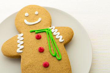 Image showing Gingerbread man on white