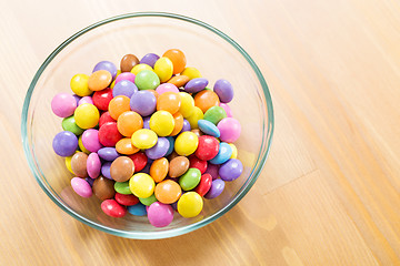 Image showing Chocolate candy in bowl