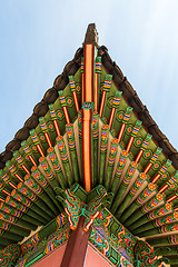 Image showing Traditional korean architecture roof eaves