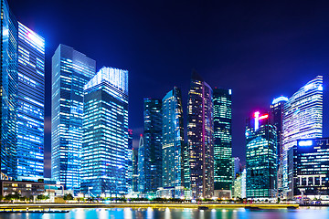 Image showing Singapore at night 