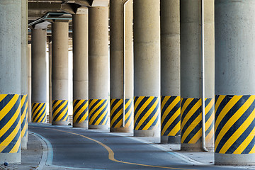 Image showing Bottom view under the viaduct