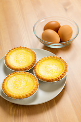 Image showing Egg tart and egg