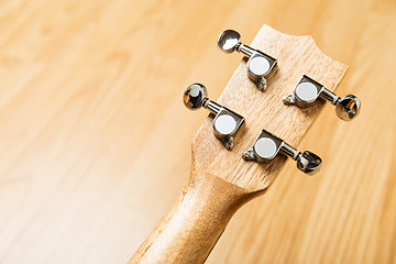 Image showing Headstock of Ukulele Hawaiian Guitar 