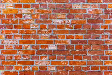 Image showing Brick wall in red