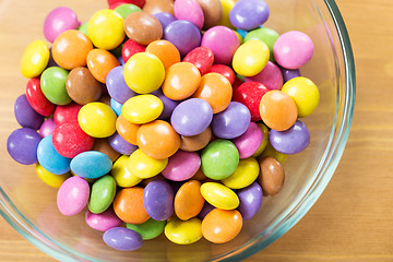 Image showing Colorful candy in bowl