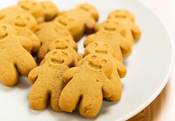 Image showing Gingerbread cookies on plate