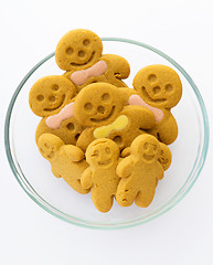 Image showing Assorted gingerbread men cookies