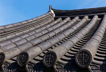 Image showing Traditional korean architecture roof eaves