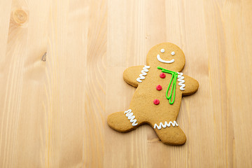 Image showing Gingerbread man cookie