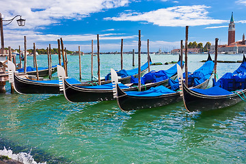 Image showing Gondolas in Venice