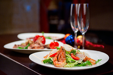 Image showing Tasty shrimp salad