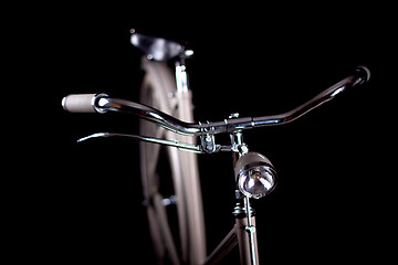 Image showing Old refurbished retro bike - Details