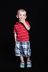 Image showing Little boy in the studio