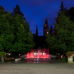 Image showing Coloured Fountain