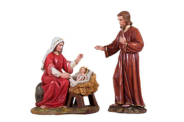 Image showing Wooden nativity scene