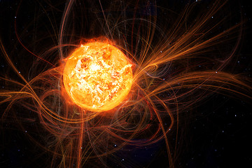 Image showing sun in space