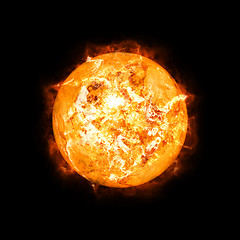 Image showing detailed sun in space