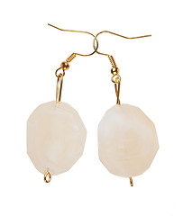 Image showing Pearlescent earrings moonstone 