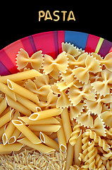 Image showing dish with four kinds of pasta