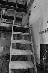 Image showing crumbling attic in abandoned factory