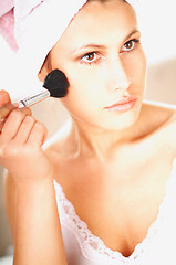 Image showing Girl doing makeup