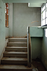 Image showing dirty staircase and peeling walls