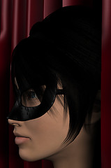 Image showing masked woman