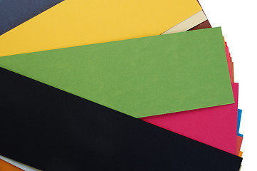 Image showing pieces of colorful cardboard paper