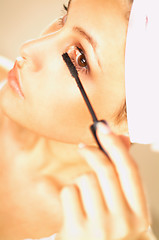 Image showing Girl doing makeup