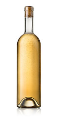 Image showing White wine in a bottle