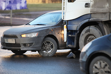 Image showing clash truck and car 