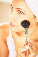 Image showing Girl doing makeup