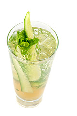 Image showing cocktail with cucumber