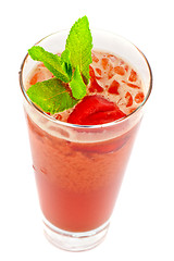 Image showing strawberry cold tea