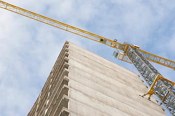 Image showing construction with crane