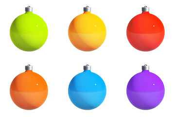 Image showing Christmas Balls with path