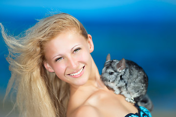 Image showing Smiling blond woman