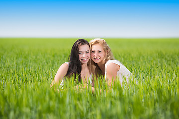 Image showing Two pretty women