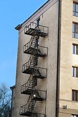 Image showing Fire escape on the building