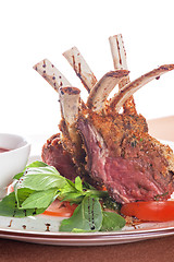 Image showing roasted lamb rib