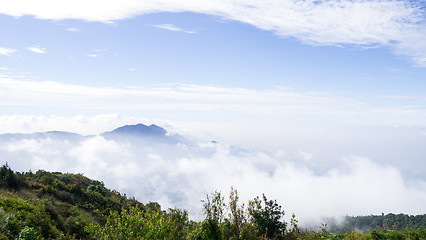 Image showing morning misty on the mountain
