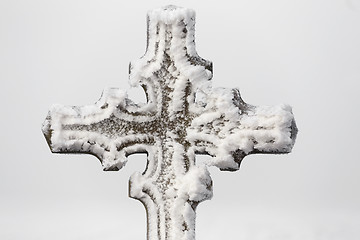 Image showing detail of religion symbol calvary cross outdoor