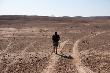 Image showing Tourists in judean desert