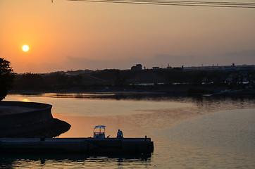 Image showing Calm sunset